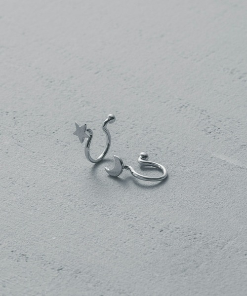 Moon / Star Set Tragus Cuff（イヤーカフ）｜and cloud（アンドクラウド）