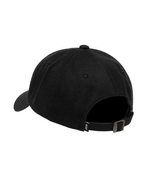 HUF(ハフ)の「ESSENTIALS OG LOGO CV 6 PANEL / HUF キャップ 帽子(キャップ・メンズ・ブラック・O/S)」の2枚目の写真
