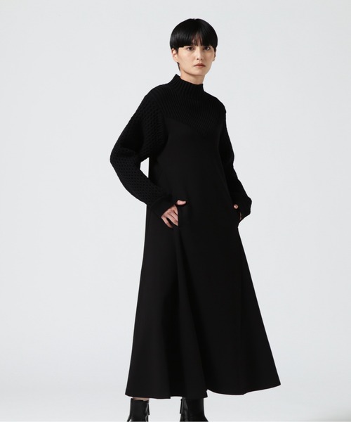 AULA AILA（アウラアイラ）の「AULA AILA（アウラ アイラ）別注フレアワンピース（ワンピース・レディース・ブラック/ブルー・0）」の2枚目の写真