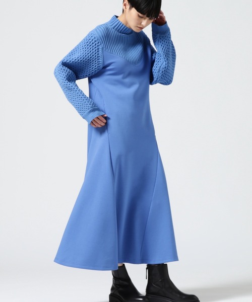 AULA AILA（アウラアイラ）の「AULA AILA（アウラ アイラ）別注フレアワンピース（ワンピース・レディース・ブラック/ブルー・0）」の6枚目の写真