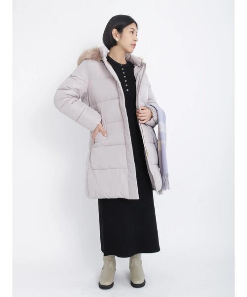 Lugnoncure（ルノンキュール）の「中綿ファーフードロングコート  