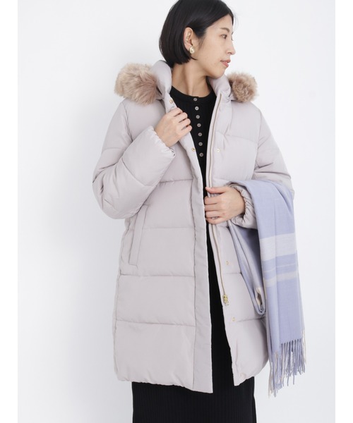 Lugnoncure（ルノンキュール）の「中綿ファーフードロングコート  