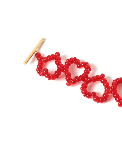 Ray BEAMS（レイビームス）の「Ray BEAMS / ハート ビーズ チョーカー（チョーカー・レディース・サックスブルー/その他/レッド/ワイン・ONE SIZE）」の8枚目の写真