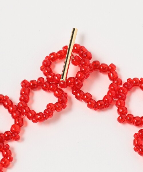 Ray BEAMS（レイビームス）の「Ray BEAMS / ハート ビーズ チョーカー（チョーカー・レディース・サックスブルー/その他/レッド/ワイン・ONE SIZE）」の10枚目の写真