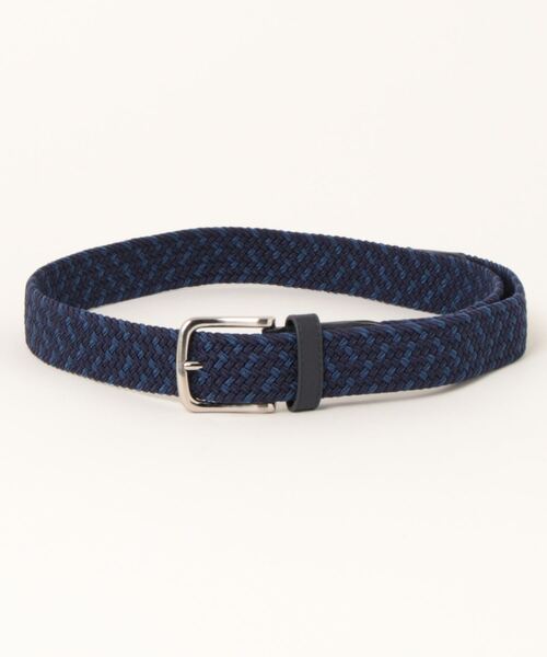 JEANS MATE（ジーンズメイト）の「ミックスゴムメッシュベルト　伸縮性（ベルト・メンズ・ブラック/ネイビー・FREE）」の2枚目の写真