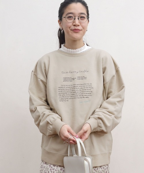 fig London(フィグロンドン)の「●recipe sweat(スウェット・レディース・ブラック/ボルドー/ベージュ・FREE)」の2枚目の写真