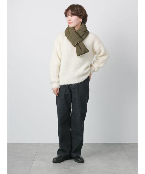 Lugnoncure（ルノンキュール）の「シャギークルーニット（ニット/セーター・レディース・グリーン/オフホワイト/ブルー・ﾌﾘ-）」の14枚目の写真