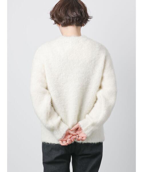 Lugnoncure（ルノンキュール）の「シャギークルーニット（ニット/セーター・レディース・グリーン/オフホワイト/ブルー・ﾌﾘ-）」の18枚目の写真