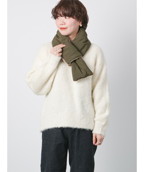 Lugnoncure（ルノンキュール）の「シャギークルーニット（ニット/セーター・レディース・グリーン/オフホワイト/ブルー・ﾌﾘ-）」の2枚目の写真