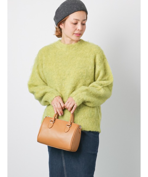 Lugnoncure（ルノンキュール）の「シャギークルーニット（ニット/セーター・レディース・グリーン/オフホワイト/ブルー・ﾌﾘ-）」の3枚目の写真