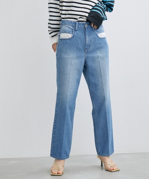 Healthy denim（ヘルシーデニム）の「【Healthy Denim】別注 Chili Pepper Highrise Straight（デニムパンツ・レディース・ブルー・2/3/1/0）」の12枚目の写真