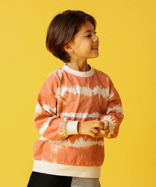 B:MING by BEAMS(ビーミングバイビームス)の「B:MING by BEAMS / タイダイ ロングスリーブ Tシャツ(100~140cm)(Tシャツ/カットソー・キッズ・チャコールグレー/レッド系その他7・140/110/100/130/120)」の3枚目の写真