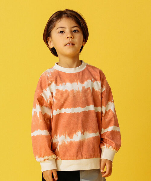 B:MING by BEAMS(ビーミングバイビームス)の「B:MING by BEAMS / タイダイ ロングスリーブ Tシャツ(100~140cm)(Tシャツ/カットソー・キッズ・チャコールグレー/レッド系その他7・140/110/100/130/120)」の4枚目の写真