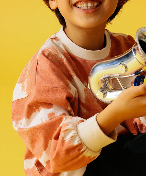 B:MING by BEAMS(ビーミングバイビームス)の「B:MING by BEAMS / タイダイ ロングスリーブ Tシャツ(100~140cm)(Tシャツ/カットソー・キッズ・チャコールグレー/レッド系その他7・140/110/100/130/120)」の6枚目の写真