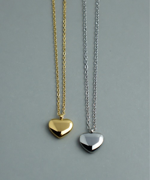 ieLS（イエルズ）の「金属アレルギー対応「ieLS」ステンレス　ハートチャームネックレス（ネックレス・メンズ・ゴールド/シルバー・ONE SIZE）」の6枚目の写真