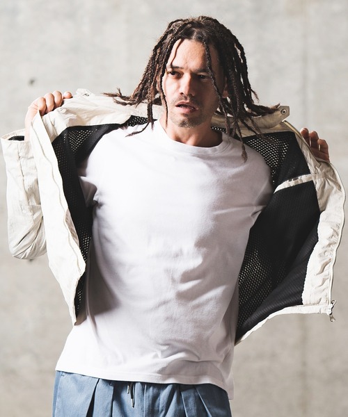 GLIMCLAP（グリムクラップ）の「mj9059- Wrinkles processing material riders jacket ライダースジャケット（ライダースジャケット・メンズ・ライトグレー/ブラック・S/M/L）」の5枚目の写真