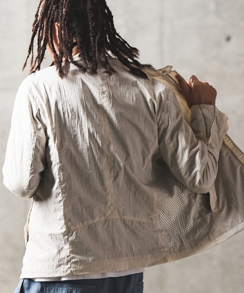 GLIMCLAP（グリムクラップ）の「mj9059- Wrinkles processing material riders jacket ライダースジャケット（ライダースジャケット・メンズ・ライトグレー/ブラック・S/M/L）」の6枚目の写真