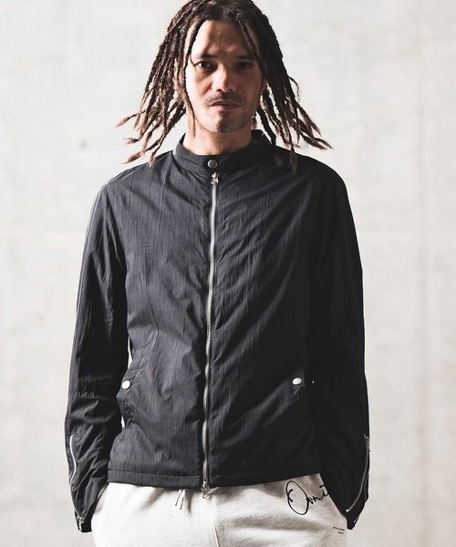 GLIMCLAP（グリムクラップ）の「mj9059- Wrinkles processing material riders jacket ライダースジャケット（ライダースジャケット・メンズ・ライトグレー/ブラック・S/M/L）」の14枚目の写真