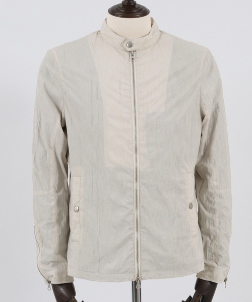 GLIMCLAP（グリムクラップ）の「mj9059- Wrinkles processing material riders jacket ライダースジャケット（ライダースジャケット・メンズ・ライトグレー/ブラック・S/M/L）」の19枚目の写真
