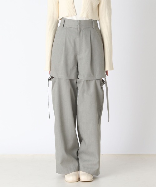 Heather（ヘザー）の「2WAYスラックスパンツ　187357（スラックス・レディース・アイボリー/ブラック/グレー/ブルー系その他/ブラック系その他・FREE）」の12枚目の写真