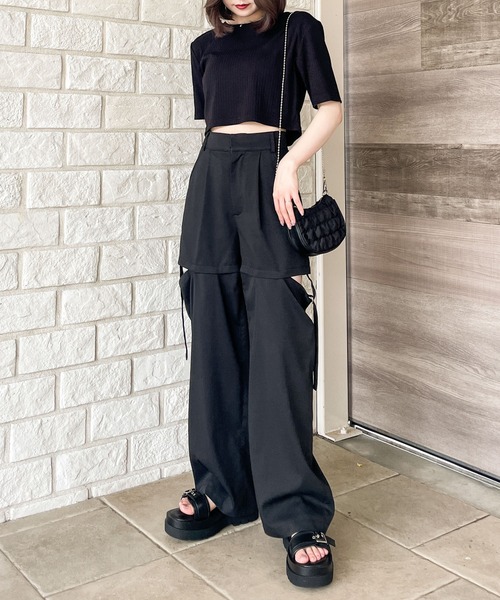 【本日限定セール】HRSFTHRS プルオーバーとパンツ上下Mセット セール】2WAYスラックスパンツ 187357（スラックス）｜Heather（ヘザー