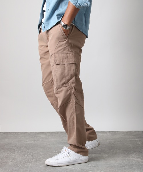 NYLAUS(ナイラス)の「【Nylaus】ストレートシルエット カーゴパンツ ロングパンツ イージーパンツ(カーゴパンツ・メンズ・ブラック/ベージュ/チャコール/カーキ・M/S/L/LL)」の15枚目の写真