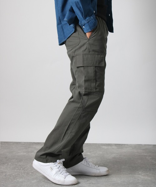 NYLAUS(ナイラス)の「【Nylaus】ストレートシルエット カーゴパンツ ロングパンツ イージーパンツ(カーゴパンツ・メンズ・ブラック/ベージュ/チャコール/カーキ・M/S/L/LL)」の16枚目の写真