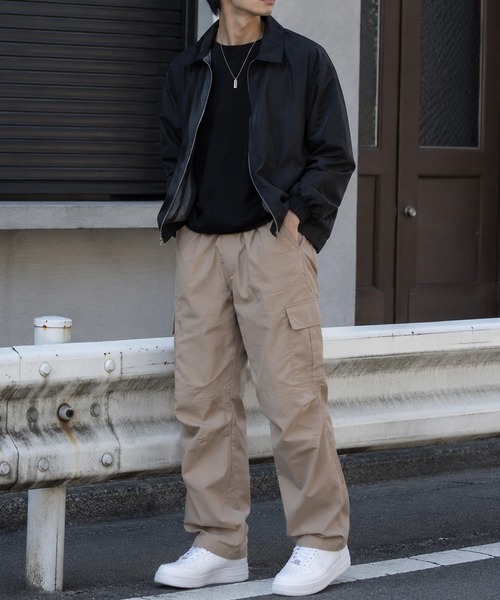 NYLAUS（ナイラス）の「【Nylaus】ストレートシルエット カーゴパンツ ロングパンツ イージーパンツ（カーゴパンツ・メンズ・ブラック/ベージュ/チャコール/カーキ・M/S/L/LL）」の8枚目の写真