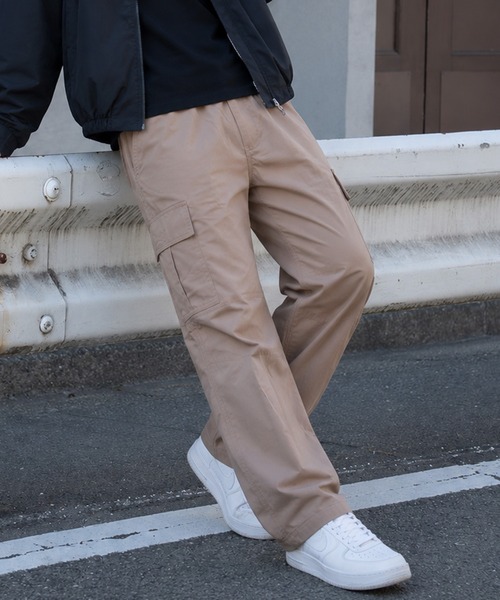 NYLAUS（ナイラス）の「【Nylaus】ストレートシルエット カーゴパンツ ロングパンツ イージーパンツ（カーゴパンツ・メンズ・ブラック/ベージュ/チャコール/カーキ・M/S/L/LL）」の9枚目の写真