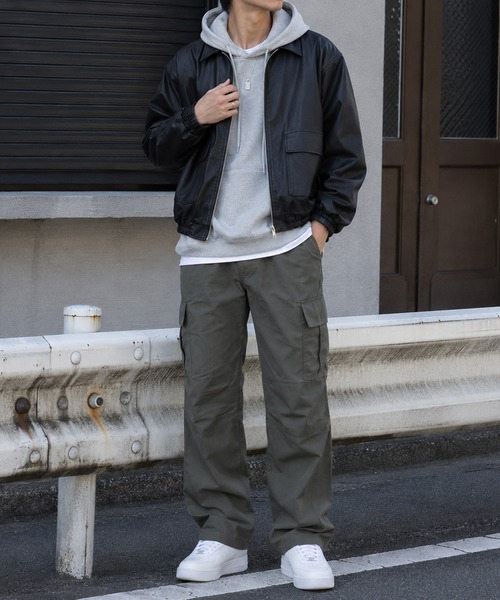 NYLAUS（ナイラス）の「【Nylaus】ストレートシルエット カーゴパンツ ロングパンツ イージーパンツ（カーゴパンツ・メンズ・ブラック/ベージュ/チャコール/カーキ・M/S/L/LL）」の11枚目の写真