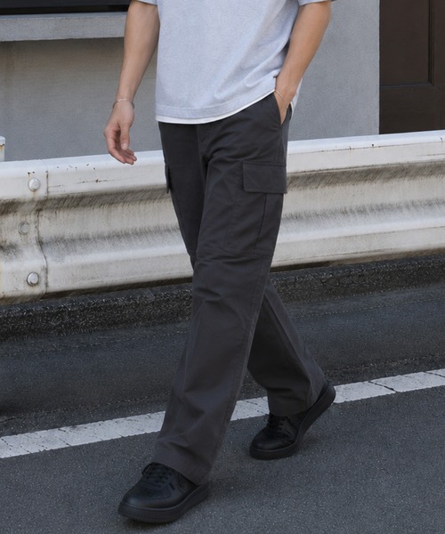 NYLAUS（ナイラス）の「【Nylaus】ストレートシルエット カーゴパンツ ロングパンツ イージーパンツ（カーゴパンツ・メンズ・ブラック/ベージュ/チャコール/カーキ・M/S/L/LL）」の15枚目の写真