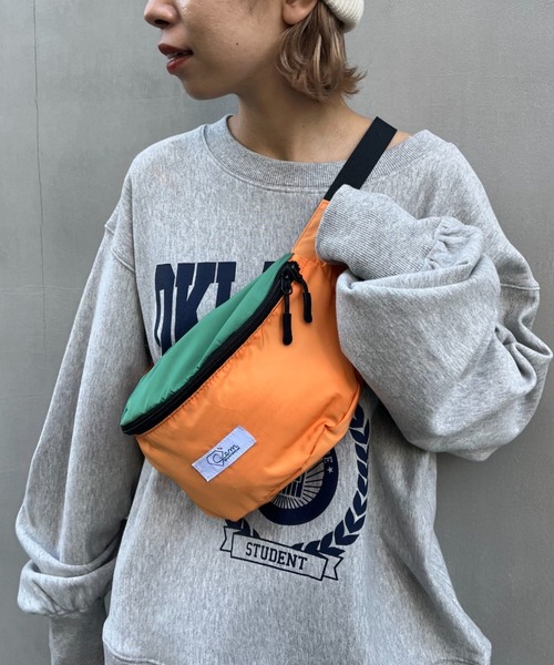 CIAOPANIC（チャオパニック）の「【GEM】配色カラーウエストバッグ（ボディバッグ/ウエストポーチ・レディース・ブルー/オレンジ・FREE）」の7枚目の写真