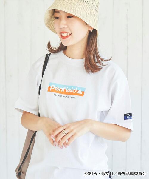 PENFIELD USA（ペンフィールドユーエスエー）の「Penfield（ペンフィールド）×ゆるキャン△×coen（コーエン）トリプルコラボTシャツ（Tシャツ/カットソー・レディース・ブラック/ホワイト/ライトグレー・M/L）」の2枚目の写真