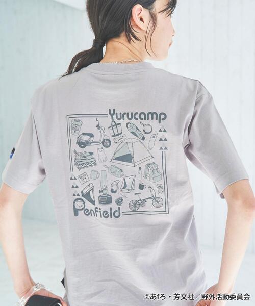 PENFIELD USA（ペンフィールドユーエスエー）の「Penfield（ペンフィールド）×ゆるキャン△×coen（コーエン）トリプルコラボTシャツ（Tシャツ/カットソー・レディース・ブラック/ホワイト/ライトグレー・M/L）」の3枚目の写真