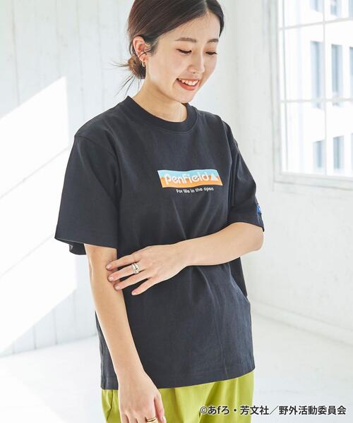 PENFIELD USA（ペンフィールドユーエスエー）の「Penfield（ペンフィールド）×ゆるキャン△×coen（コーエン）トリプルコラボTシャツ（Tシャツ/カットソー・レディース・ブラック/ホワイト/ライトグレー・M/L）」の5枚目の写真