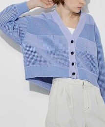 メッシュコンビニットカーディガン