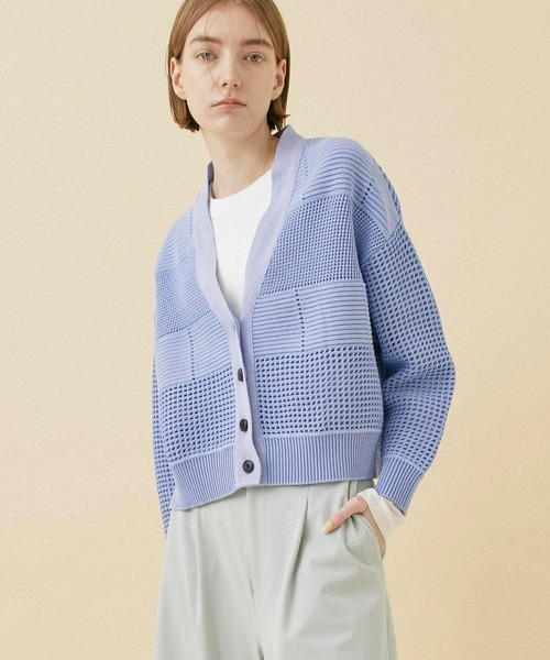 CITY TOKYO メッシュニットポロカーディガン CITY TOKYO メッシュニットポロカーディガン