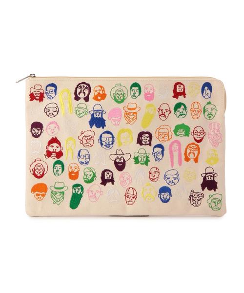 Another Edition(アナザーエディション)の「ANATHA フェイスクラッチ/ANATHA Face CLT◆(クラッチバッグ・レディース・オフホワイト/ライトグレー・フリ-)」の7枚目の写真