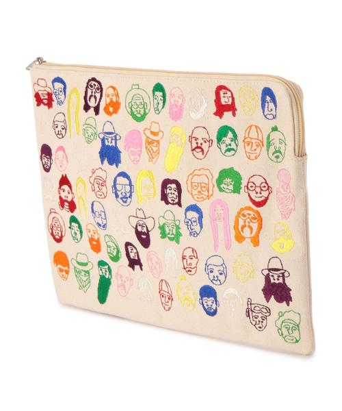 Another Edition(アナザーエディション)の「ANATHA フェイスクラッチ/ANATHA Face CLT◆(クラッチバッグ・レディース・オフホワイト/ライトグレー・フリ-)」の8枚目の写真