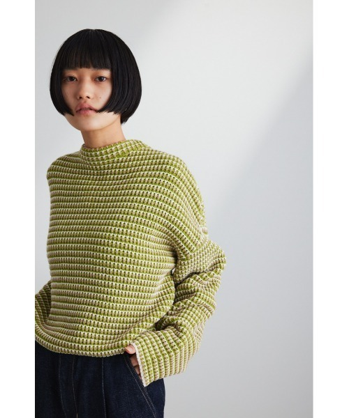 ボーダークロッシェニット Spick & Span（スピックアンドスパン）の「ボーダークロッシェニット