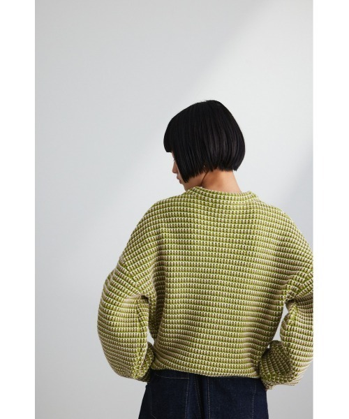 STYLEMIXER(スタイルミキサー)の「ボーダークロシェカラーニット(ニット/セーター・レディース・ネイビー/グリーン/ブラック・FREE)」の11枚目の写真