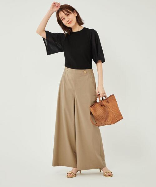 新品　未使用タグ付き　グリーンレーベルリラクシング ベージュ　パンツセットアップ グリーンレーベルリラクシング セットアップ パンツ サキソニー