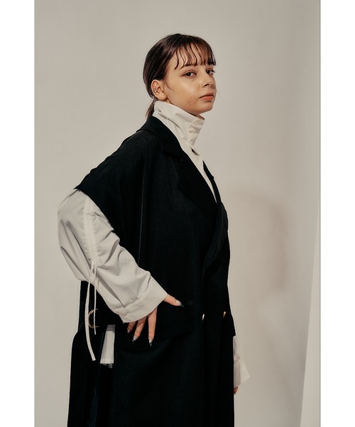 Adoon plain（アドーンプレーン）の「【Oversized gold button gilet】/オーバーサイズ金ボタンジレ(セットアップ対応)（ベスト・メンズ・ブラック/カーキブラウン・MEDIUM/LARGE）」の11枚目の写真