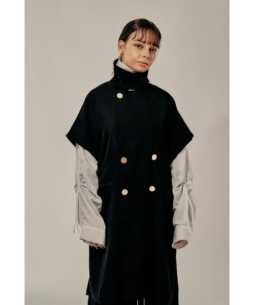 Adoon plain（アドーンプレーン）の「【Oversized gold button gilet】/オーバーサイズ金ボタンジレ(セットアップ対応)（ベスト・メンズ・ブラック/カーキブラウン・MEDIUM/LARGE）」の12枚目の写真