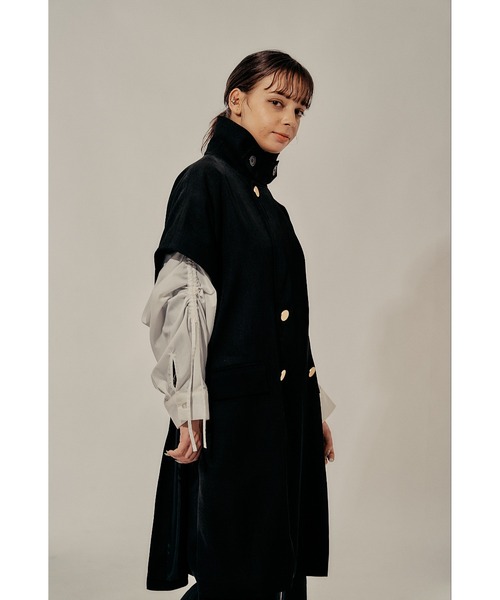 Adoon plain（アドーンプレーン）の「【Oversized gold button gilet】/オーバーサイズ金ボタンジレ(セットアップ対応)（ベスト・メンズ・ブラック/カーキブラウン・MEDIUM/LARGE）」の15枚目の写真