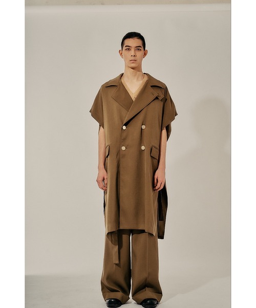 Adoon plain（アドーンプレーン）の「【Oversized gold button gilet】/オーバーサイズ金ボタンジレ(セットアップ対応)（ベスト・メンズ・ブラック/カーキブラウン・MEDIUM/LARGE）」の22枚目の写真