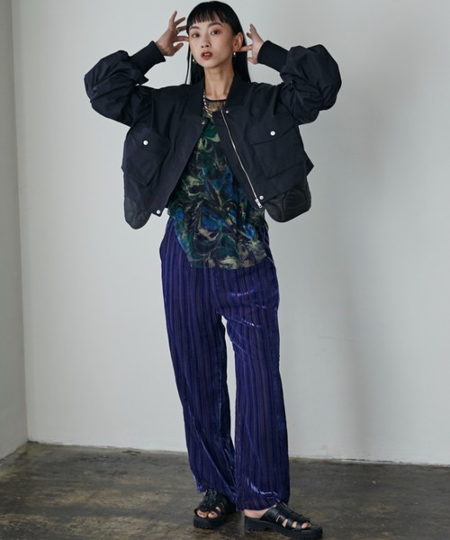 ROSE BUD(ローズバッド)の「クロップドMA-1(MA-1・レディース・ブラウン/ブラック・FREE)」の8枚目の写真