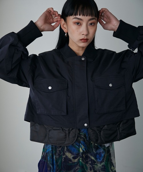 ROSE BUD(ローズバッド)の「クロップドMA-1(MA-1・レディース・ブラウン/ブラック・FREE)」の10枚目の写真