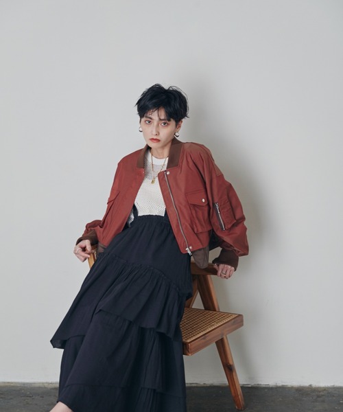 ROSE BUD(ローズバッド)の「クロップドMA-1(MA-1・レディース・ブラウン/ブラック・FREE)」の14枚目の写真