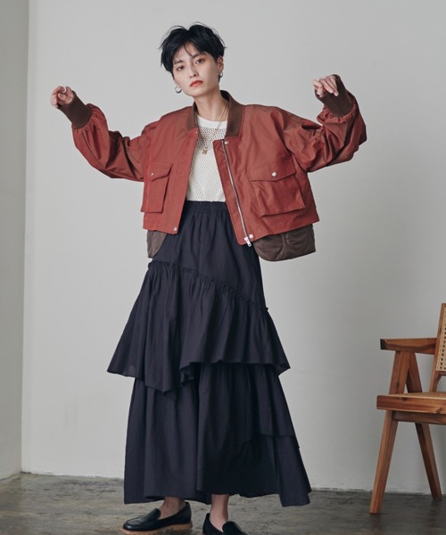 ROSE BUD(ローズバッド)の「クロップドMA-1(MA-1・レディース・ブラウン/ブラック・FREE)」の15枚目の写真